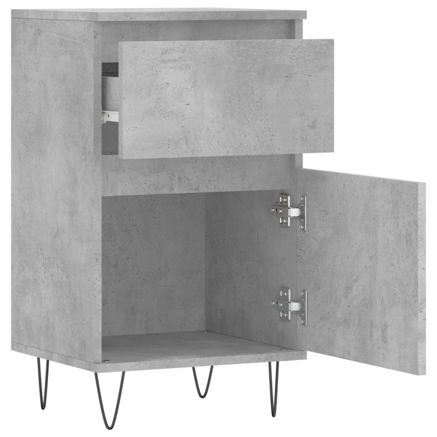 Dressoir 40X35X70 Cm Bewerkt Hout Betongrijs