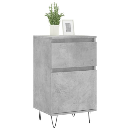 Dressoirs 2 St 40X35X70 Cm Bewerkt Hout Betongrijs