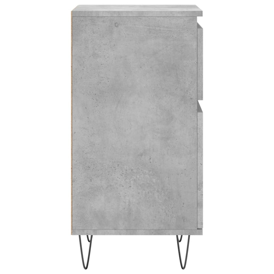 Dressoirs 2 St 40X35X70 Cm Bewerkt Hout Betongrijs