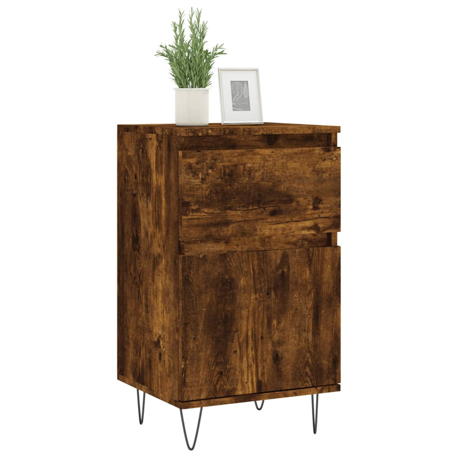 Dressoir 40X35X70 Cm Bewerkt Hout Kleurig 1 Gerookt eiken