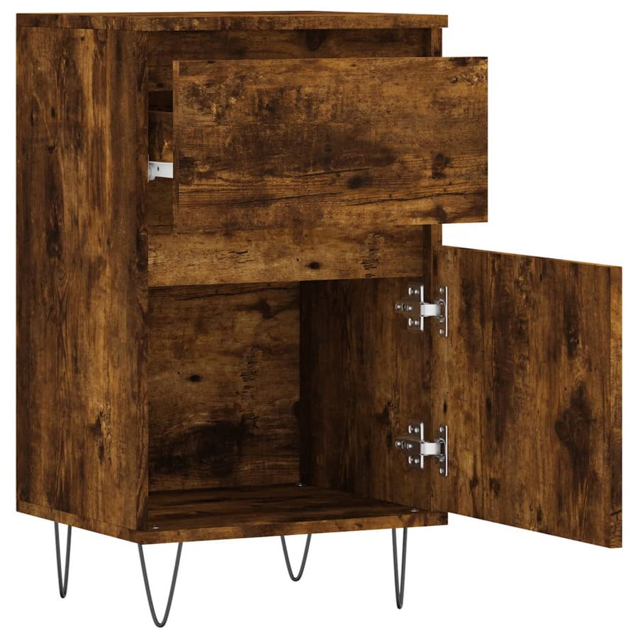 Dressoir 40X35X70 Cm Bewerkt Hout Kleurig 1 Gerookt eiken