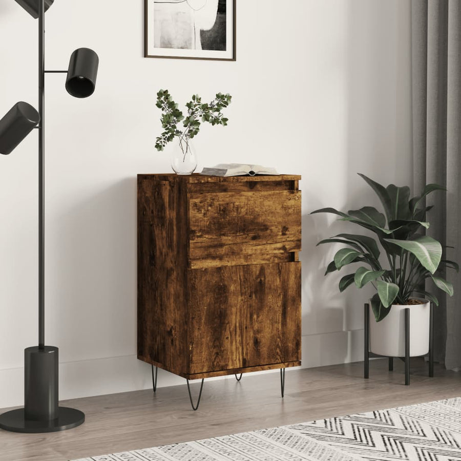 Dressoir 40X35X70 Cm Bewerkt Hout Kleurig 1 Gerookt eiken