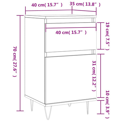 Dressoir 40X35X70 Cm Bewerkt Hout 1 Grijs sonoma