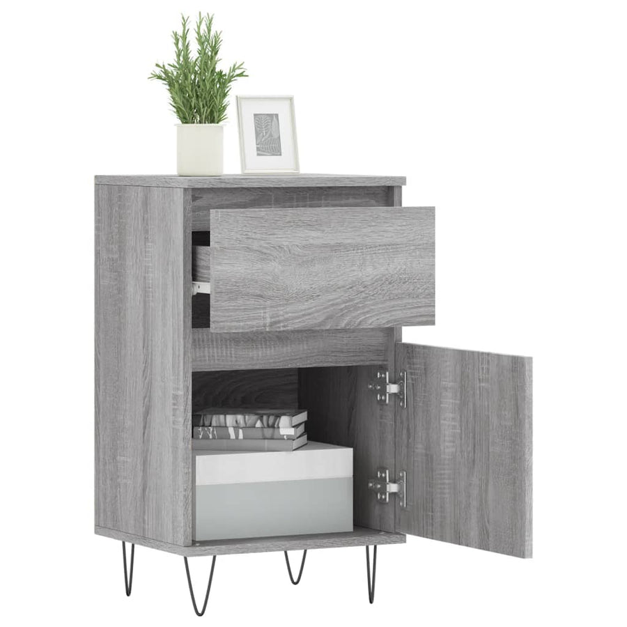 Dressoir 40X35X70 Cm Bewerkt Hout 1 Grijs sonoma