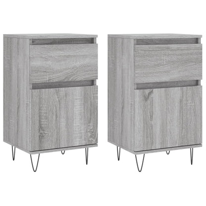 Dressoirs 2 St 40X35X70 Cm Bewerkt Hout Grijs Sonoma