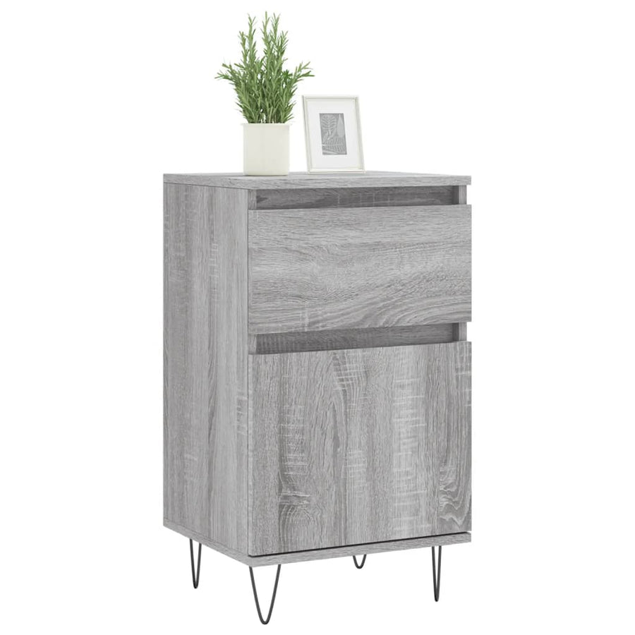Dressoirs 2 St 40X35X70 Cm Bewerkt Hout Grijs Sonoma