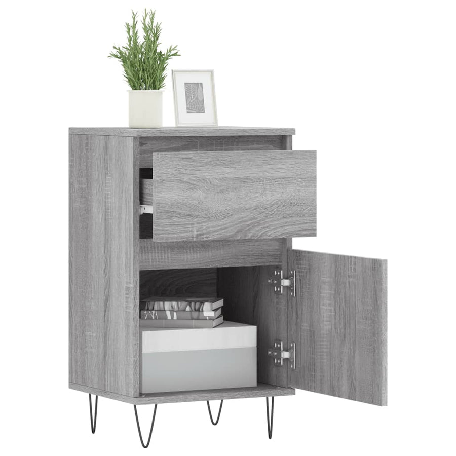Dressoirs 2 St 40X35X70 Cm Bewerkt Hout Grijs Sonoma