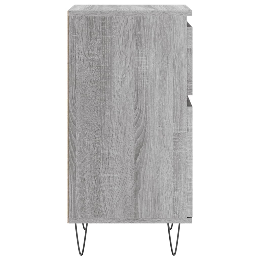 Dressoirs 2 St 40X35X70 Cm Bewerkt Hout Grijs Sonoma
