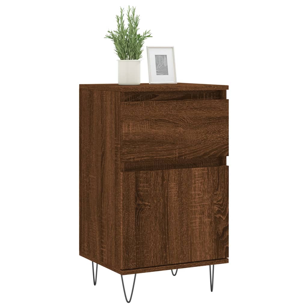 Dressoirs 2 St 40X35X70 Cm Bewerkt Hout Bruin Eikenkleur