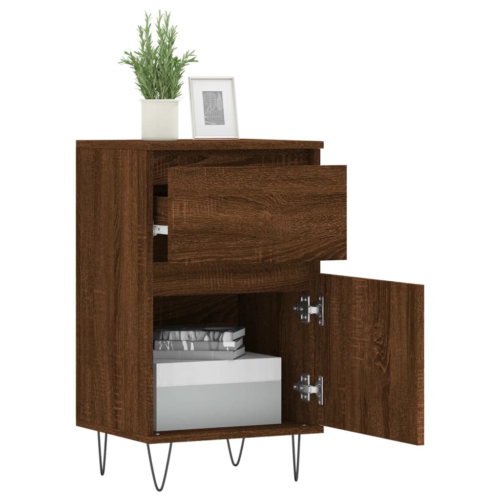 Dressoirs 2 St 40X35X70 Cm Bewerkt Hout Bruin Eikenkleur
