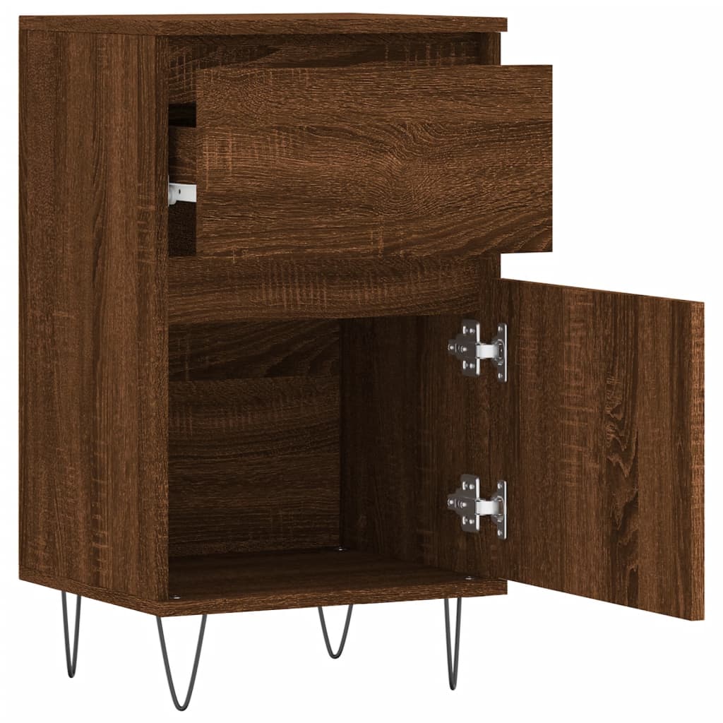 Dressoirs 2 St 40X35X70 Cm Bewerkt Hout Bruin Eikenkleur