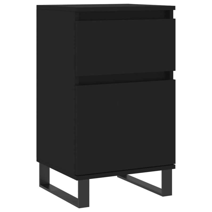 Dressoirs 2 St 40X35X70 Cm Bewerkt Hout Zwart