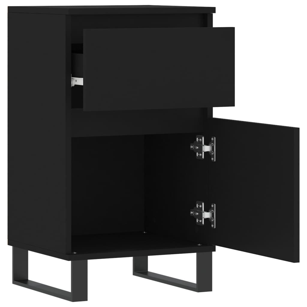 Dressoirs 2 St 40X35X70 Cm Bewerkt Hout Zwart