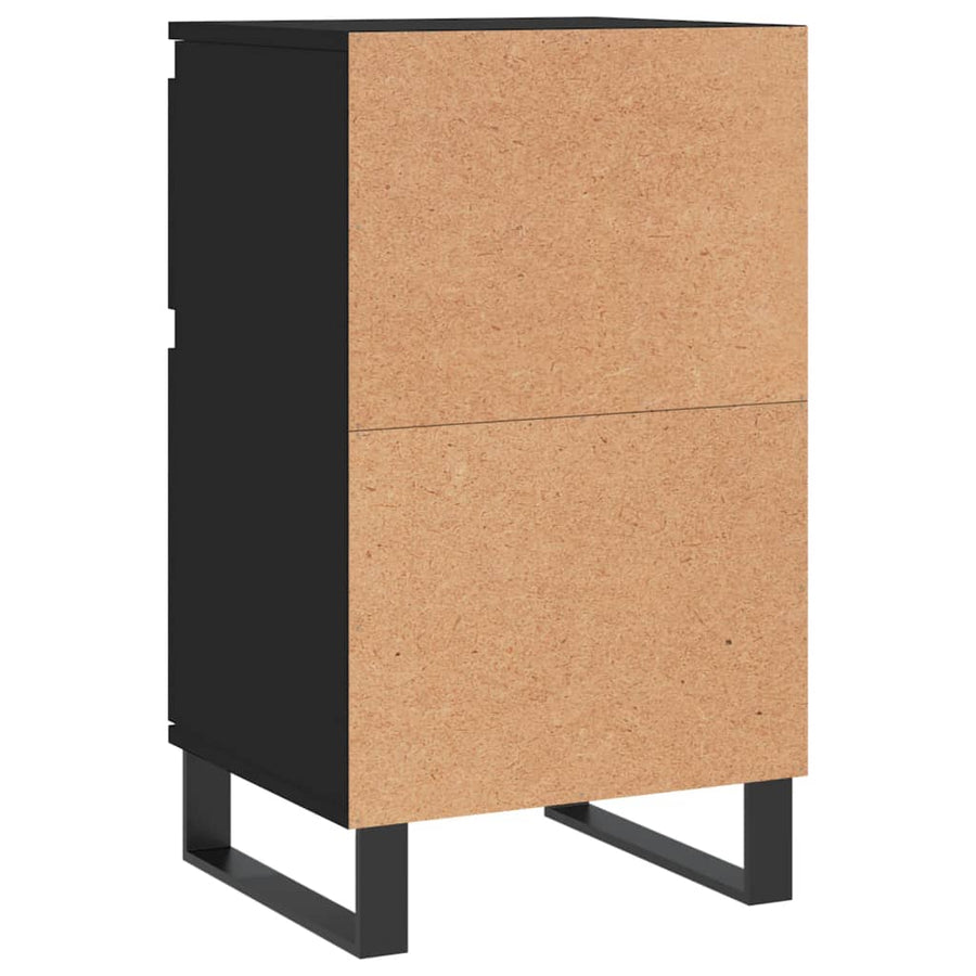 Dressoirs 2 St 40X35X70 Cm Bewerkt Hout Zwart