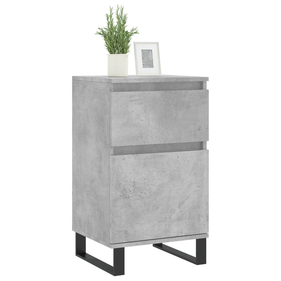 Dressoir 40X35X70 Cm Bewerkt Hout 1 Betongrijs