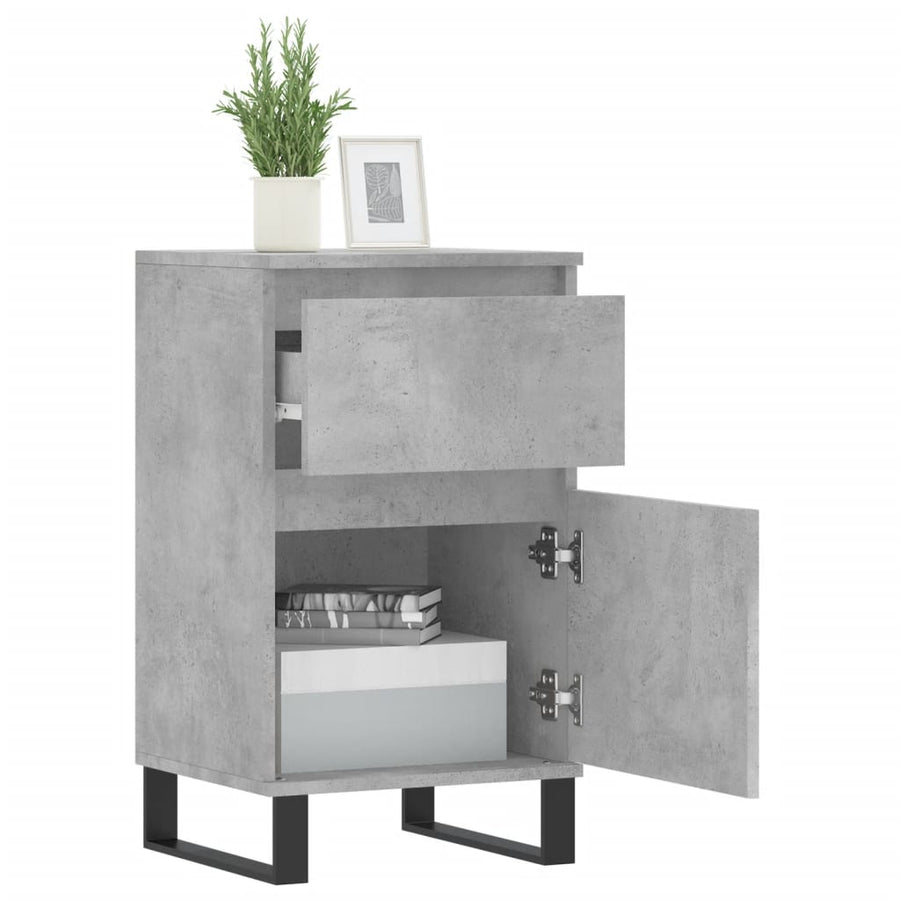 Dressoir 40X35X70 Cm Bewerkt Hout 1 Betongrijs