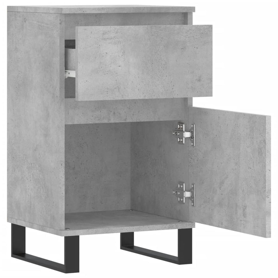 Dressoirs 2 St 40X35X70 Cm Bewerkt Hout Betongrijs