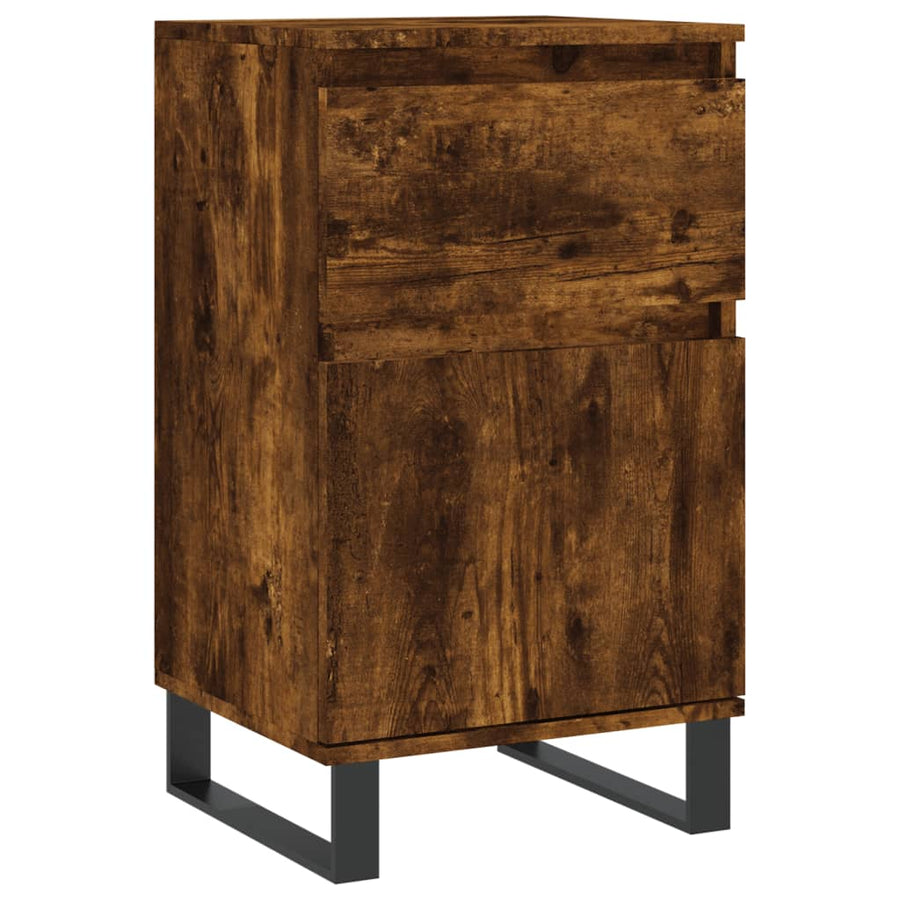 Dressoir 40X35X70 Cm Bewerkt Hout Gerookt Eikenkleurig