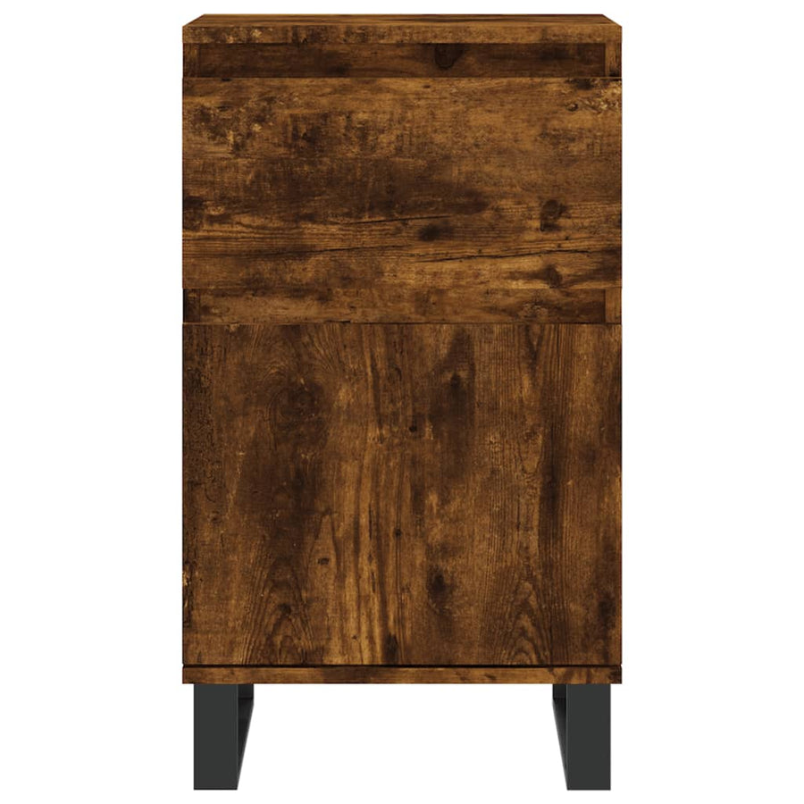 Dressoir 40X35X70 Cm Bewerkt Hout Gerookt Eikenkleurig