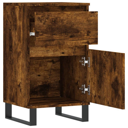 Dressoir 40X35X70 Cm Bewerkt Hout Gerookt Eikenkleurig