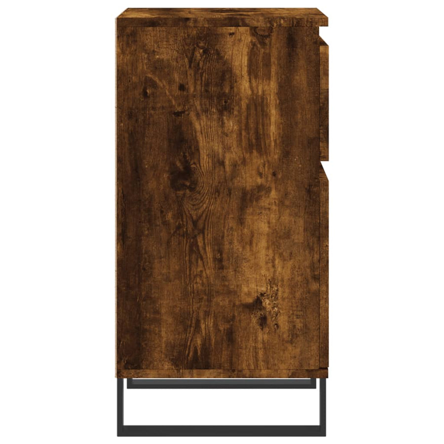 Dressoir 40X35X70 Cm Bewerkt Hout Gerookt Eikenkleurig
