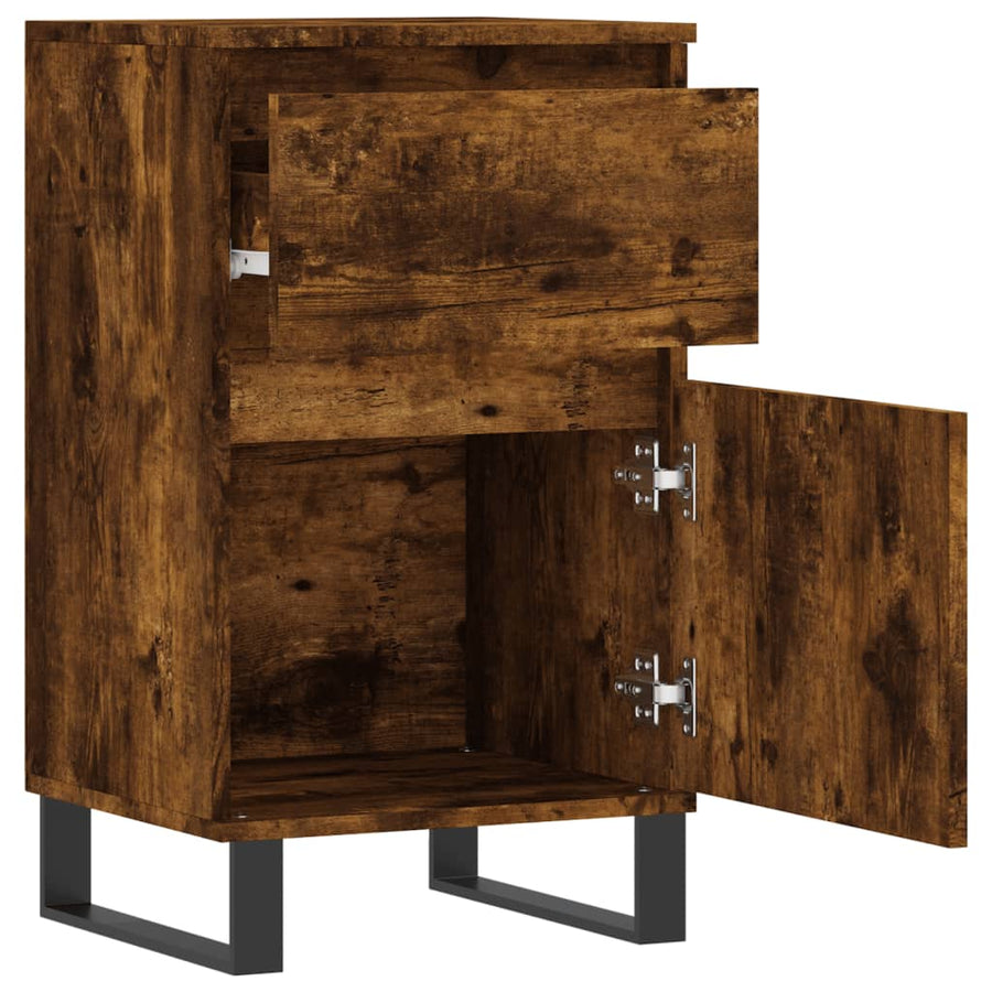 Dressoirs 2 St 40X35X70 Cm Bewerkt Hout Gerookt Eikenkleurig