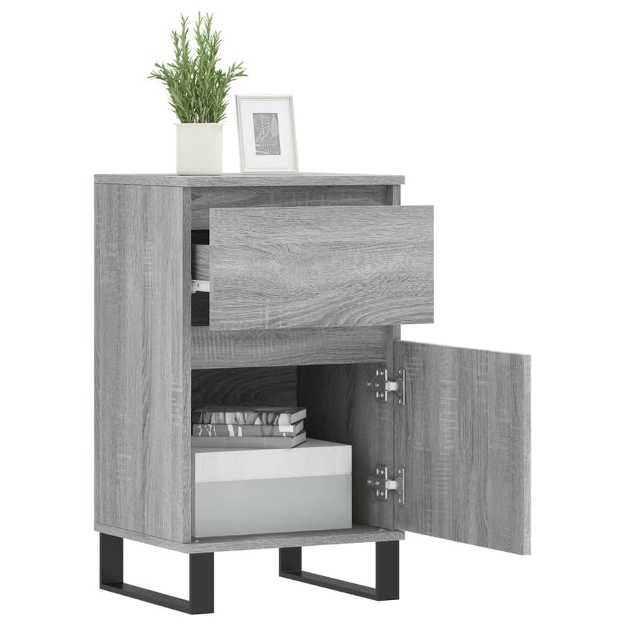 Dressoirs 2 St 40X35X70 Cm Bewerkt Hout Grijs Sonoma