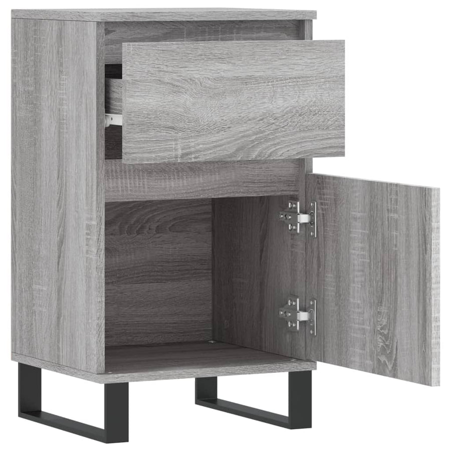 Dressoirs 2 St 40X35X70 Cm Bewerkt Hout Grijs Sonoma