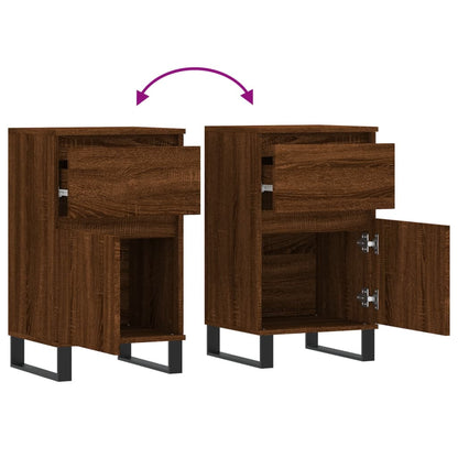Dressoirs 2 St 40X35X70 Cm Bewerkt Hout Bruin Eikenkleur