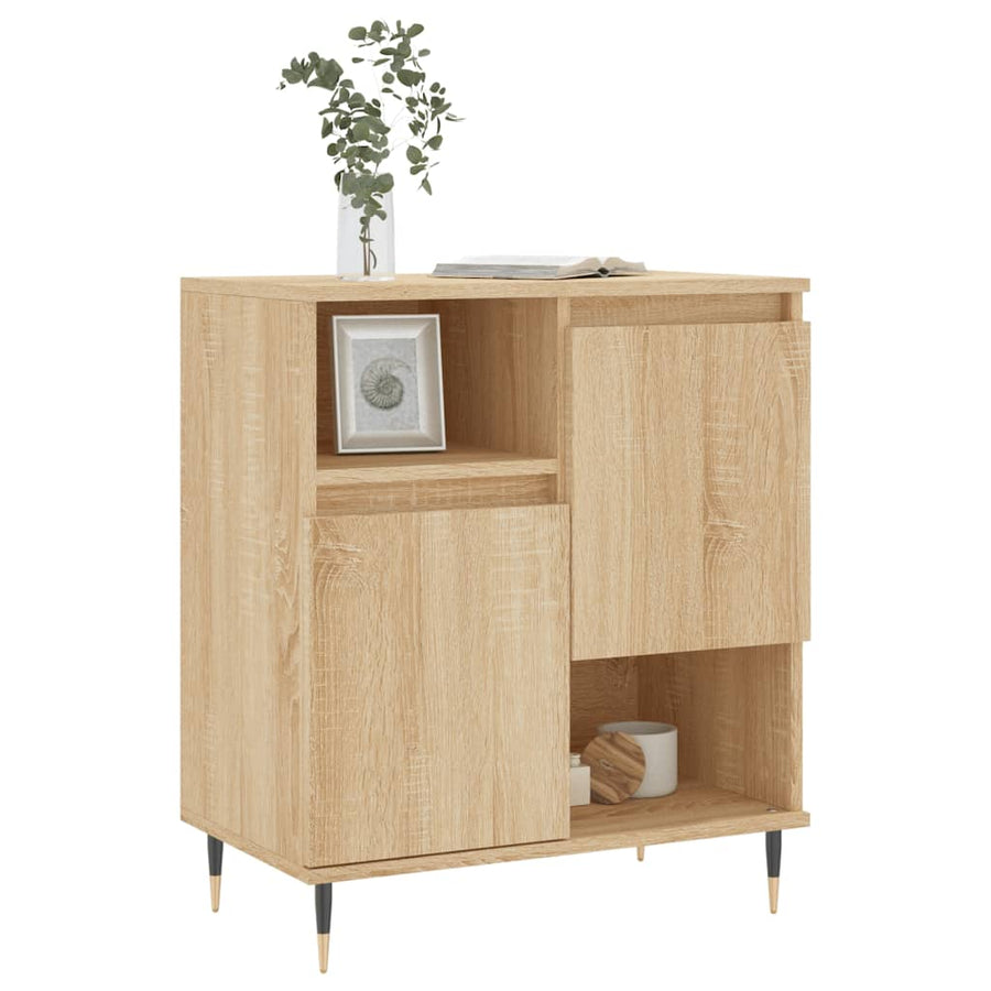 Dressoir 60x35x70 cm bewerkt hout sonoma eikenkleurig