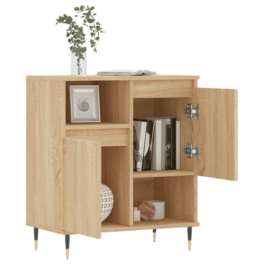 Dressoir 60x35x70 cm bewerkt hout sonoma eikenkleurig
