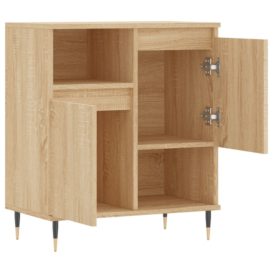 Dressoir 60x35x70 cm bewerkt hout sonoma eikenkleurig