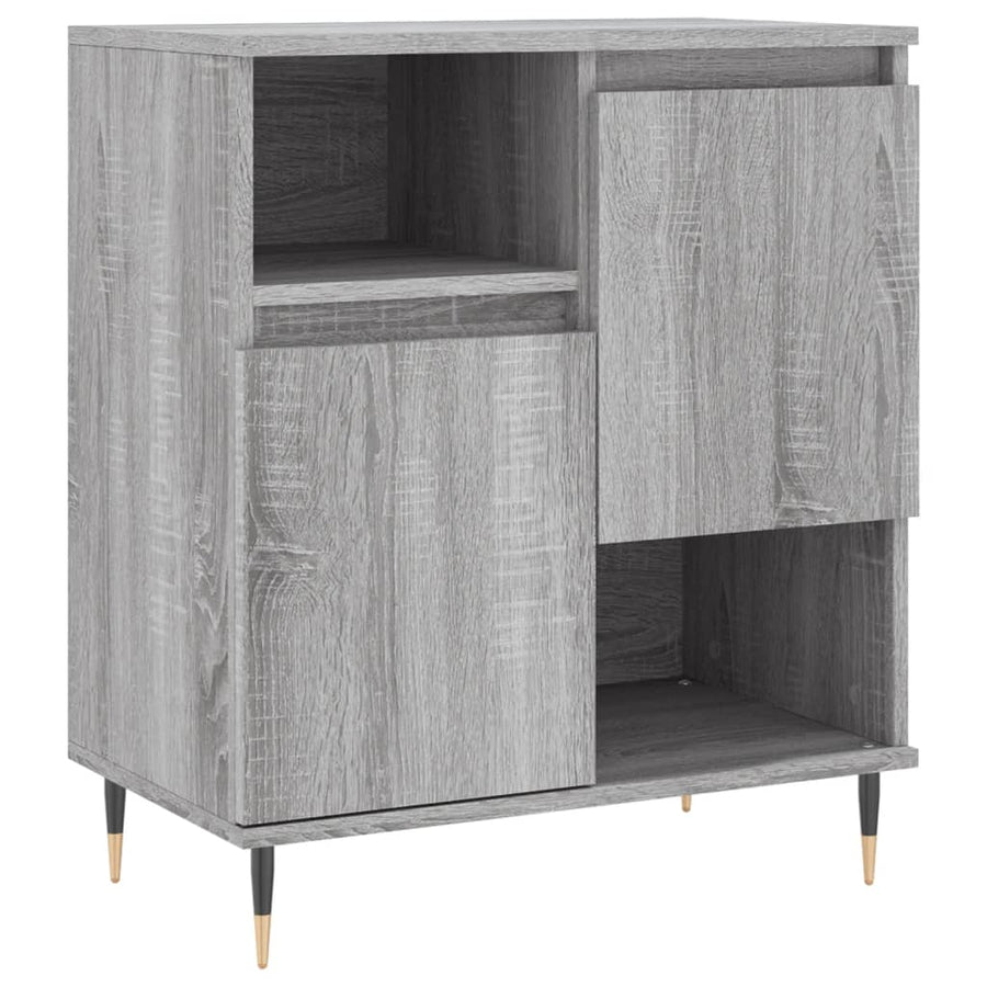 Dressoir 60X30X75 Cm Bewerkt Hout Grijs Sonoma Eikenkleurig