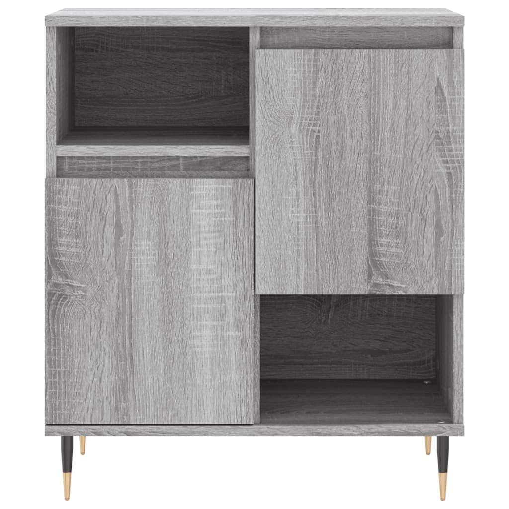 Dressoir 60X30X75 Cm Bewerkt Hout Grijs Sonoma Eikenkleurig