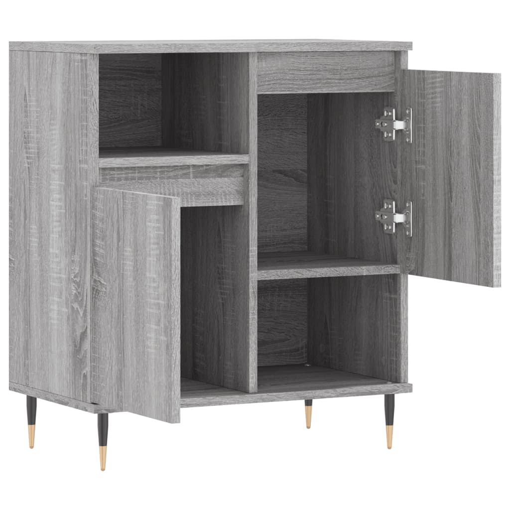 Dressoir 60X30X75 Cm Bewerkt Hout Grijs Sonoma Eikenkleurig