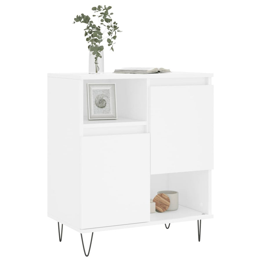 Dressoir 60X35X70 Cm Bewerkt Hout Wit
