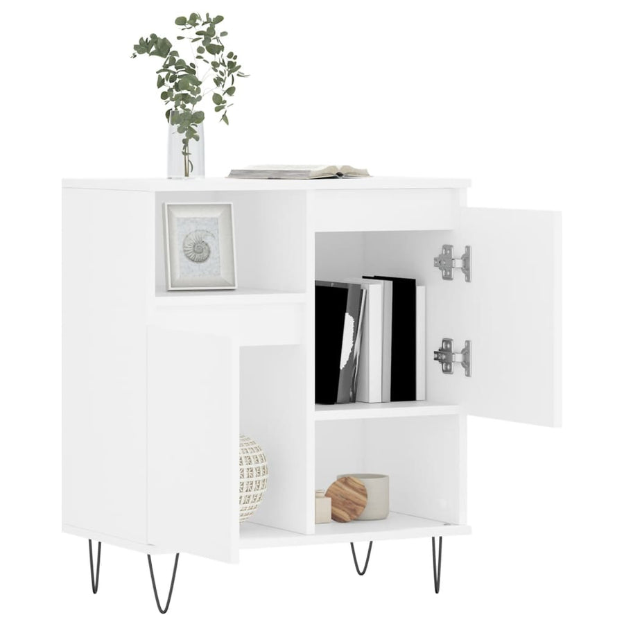 Dressoir 60X35X70 Cm Bewerkt Hout Wit