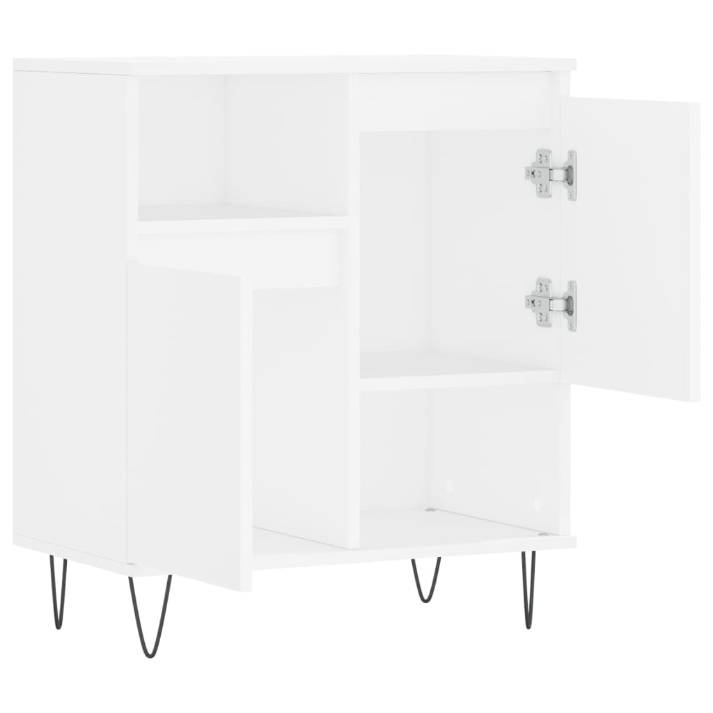 Dressoir 60X35X70 Cm Bewerkt Hout Wit