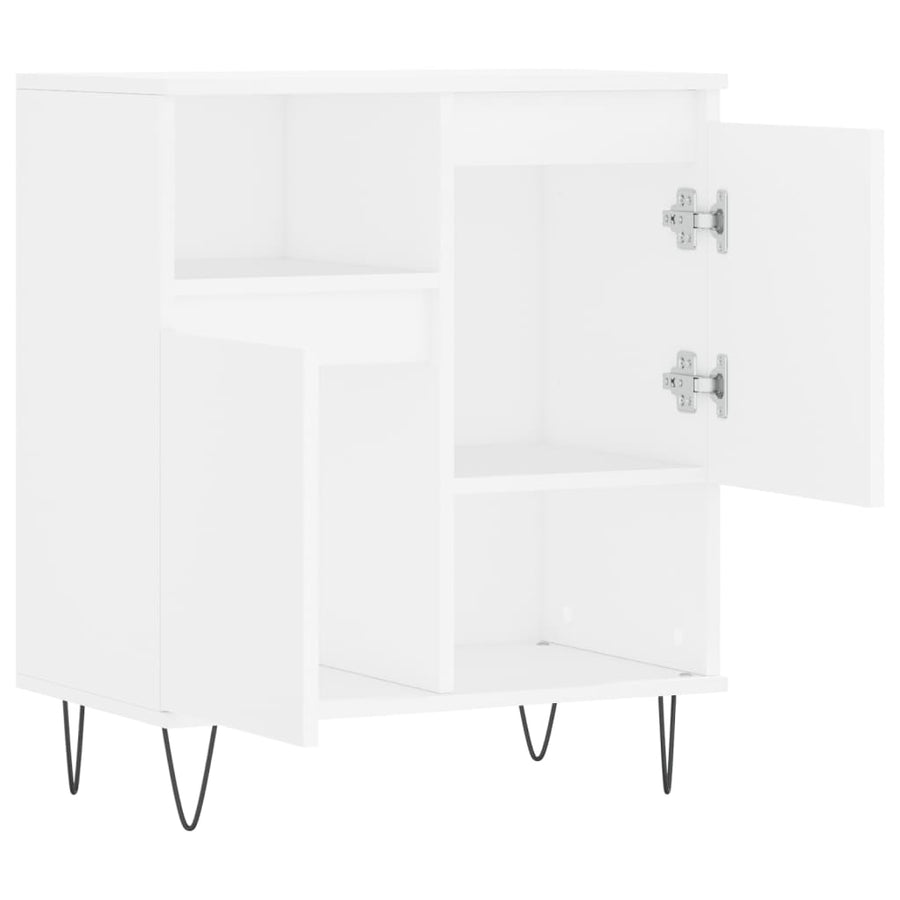 Dressoir 60X35X70 Cm Bewerkt Hout Wit