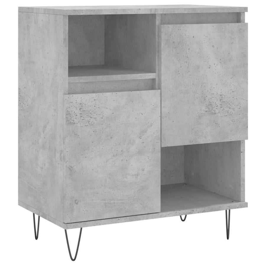 Dressoir 60X35X70 Cm Bewerkt Hout Betongrijs