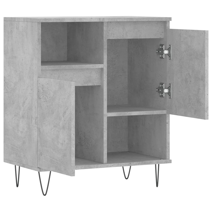 Dressoir 60X35X70 Cm Bewerkt Hout Betongrijs