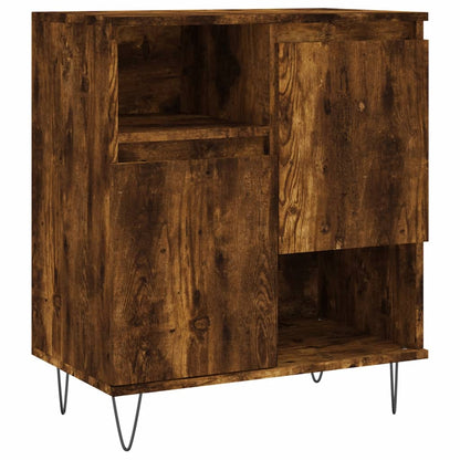 Dressoir 60X35X70 Cm Bewerkt Hout Gerookt Eikenkleurig