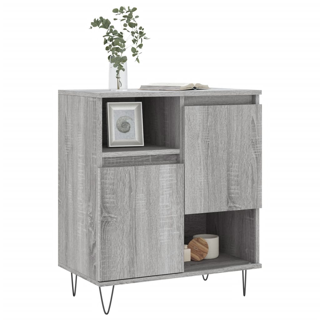 Dressoir 60X30X75 Cm Bewerkt Hout Grijs Sonoma Eikenkleurig