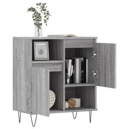 Dressoir 60X30X75 Cm Bewerkt Hout Grijs Sonoma Eikenkleurig