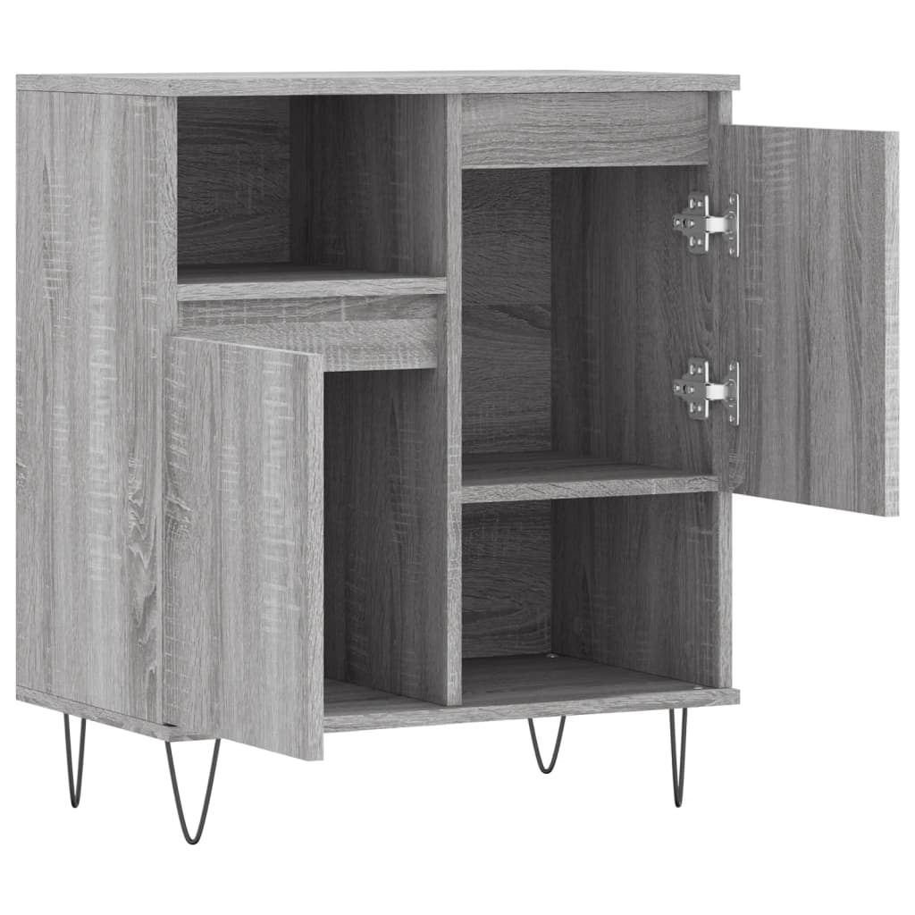 Dressoir 60X30X75 Cm Bewerkt Hout Grijs Sonoma Eikenkleurig