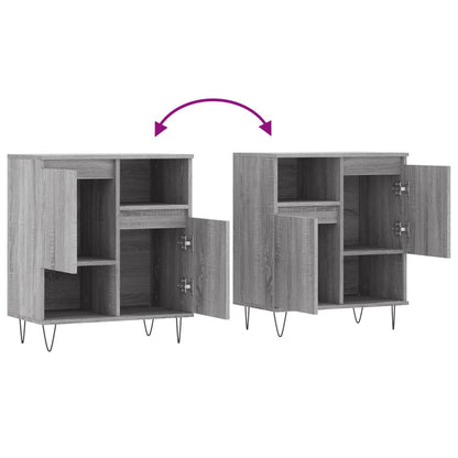 Dressoir 60X30X75 Cm Bewerkt Hout Grijs Sonoma Eikenkleurig