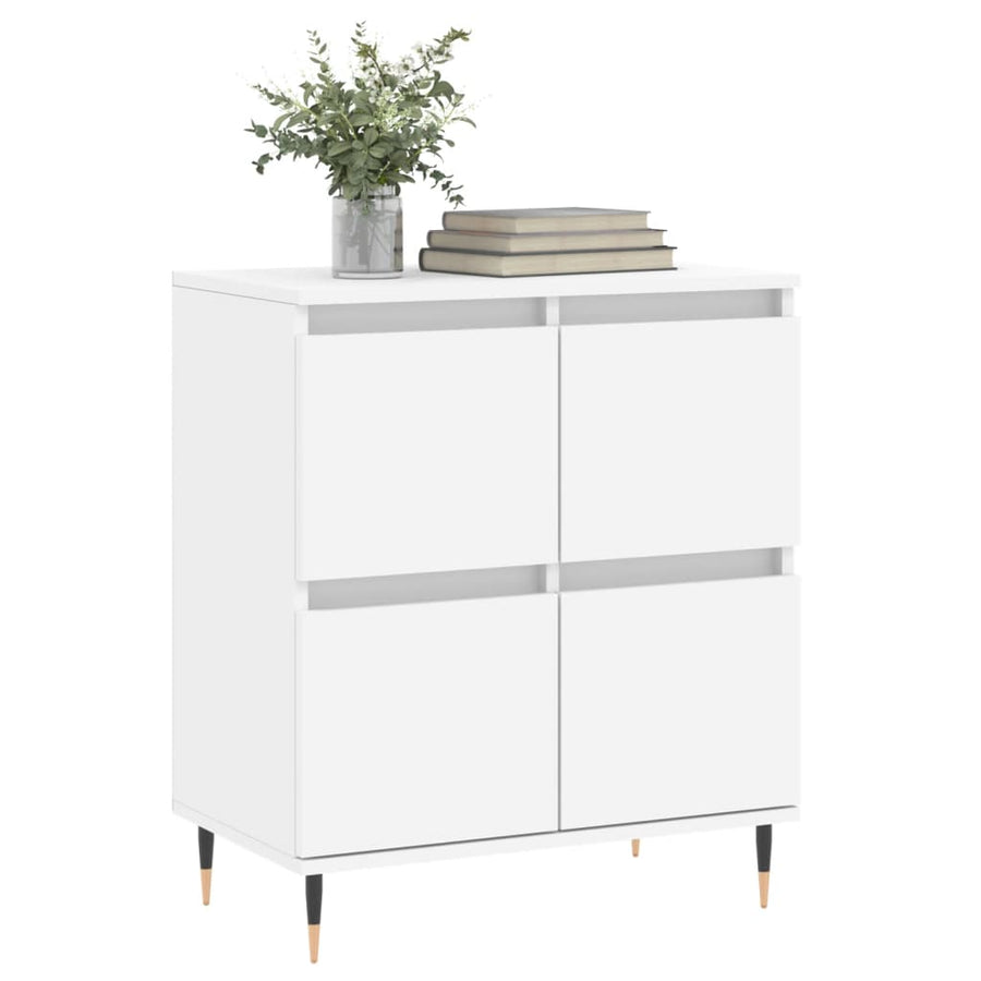 Dressoir 60X35X70 Cm Bewerkt Hout Wit