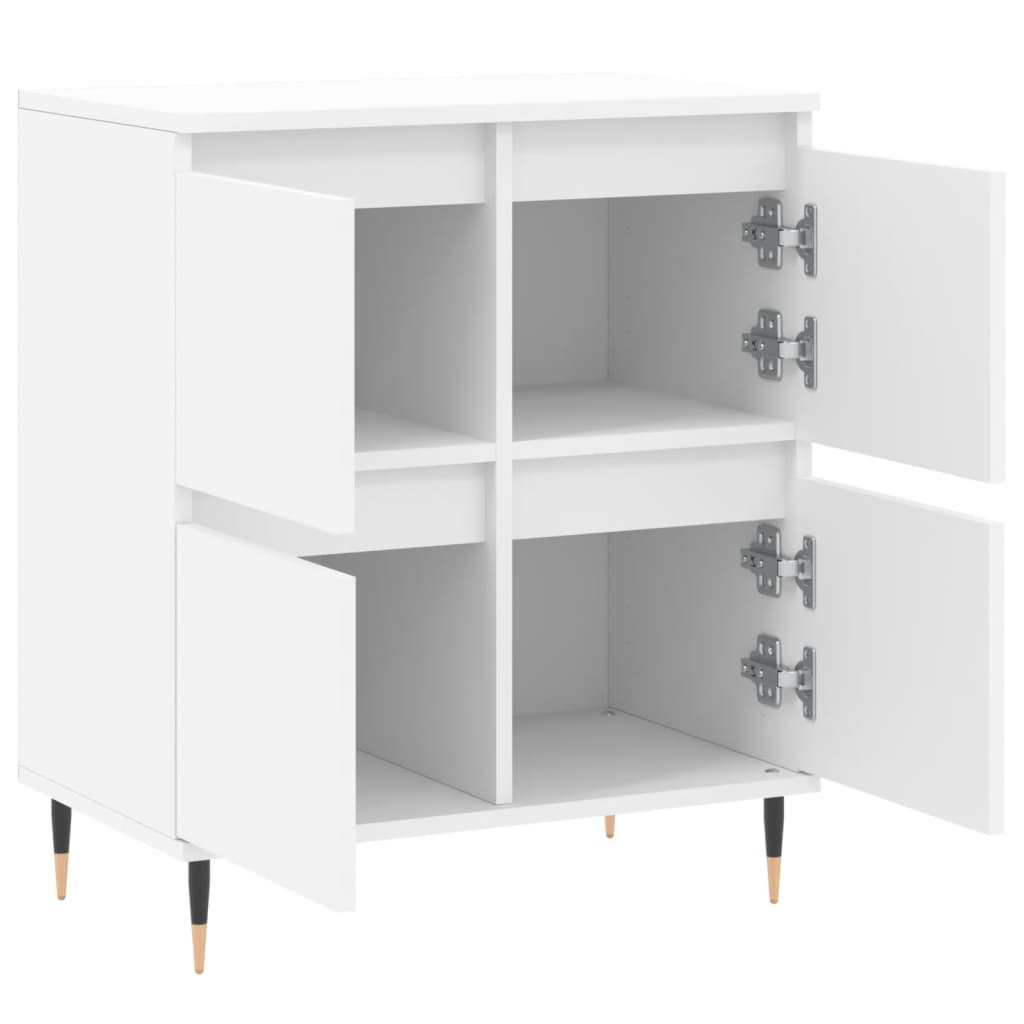 Dressoir 60X35X70 Cm Bewerkt Hout Wit
