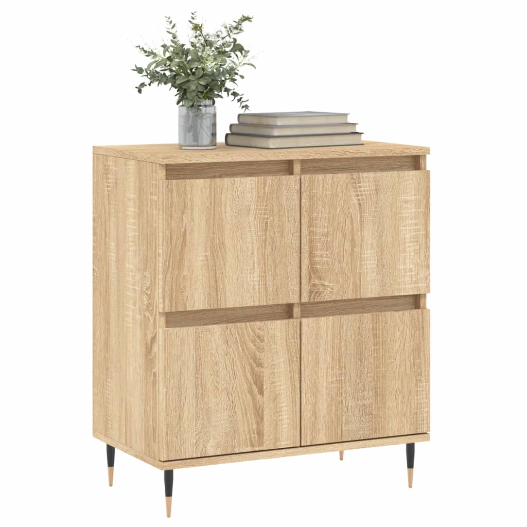 Dressoir 60X35X70 Cm Bewerkt Hout Sonoma Eikenkleurig