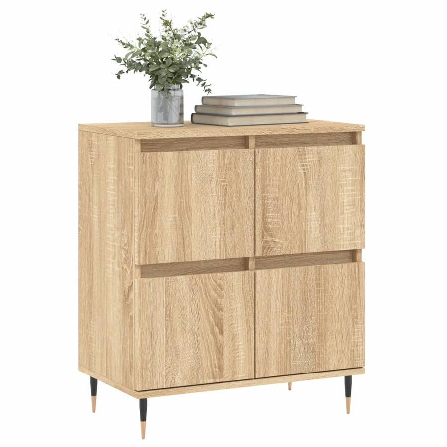 Dressoir 60X35X70 Cm Bewerkt Hout Sonoma Eikenkleurig